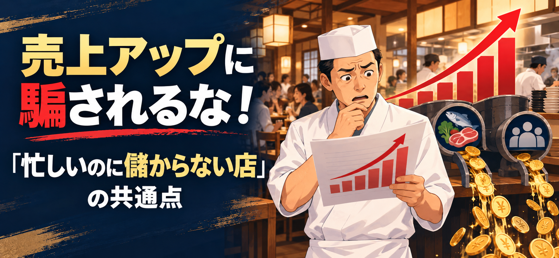 売上アップに騙されるな！  「忙しいのに儲からない店」の共通点